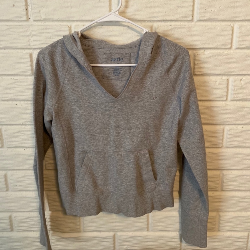 Aerie V Neck Hooded Sweatshirt